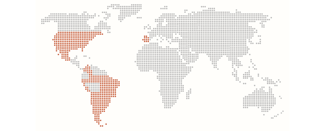 Finger Around the World map